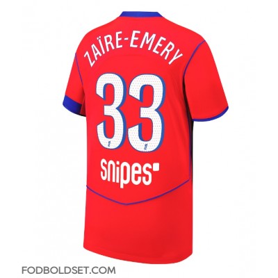 Paris Saint-Germain Warren Zaire-Emery #33 Tredjetrøje 2025-26 Kortærmet Paris Saint-Germain Warren Zaire-Emery #33 Tredjetrøje 2025-26 Kortærmet
